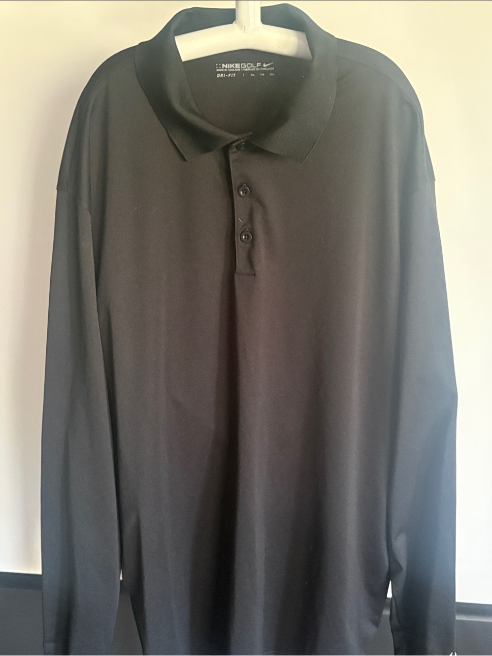 Black Nike Long Sleeve Golf Polo